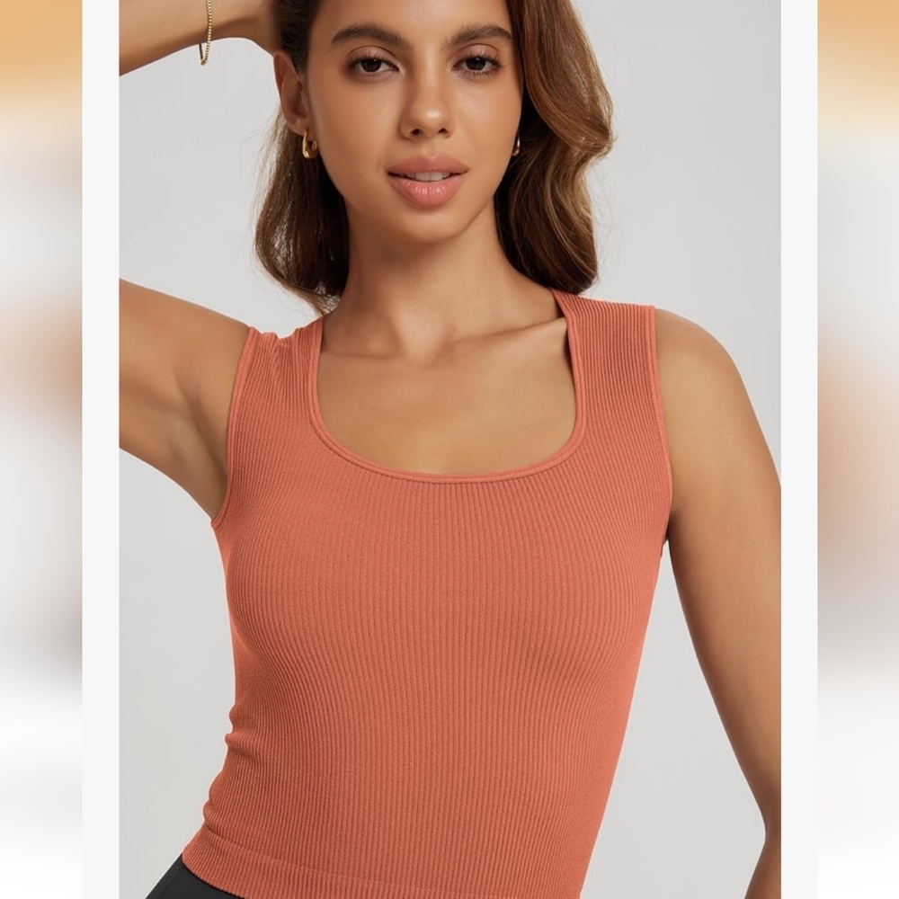 Women's Ribbed Tank Top - Tan